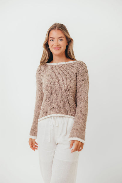 Dreamscape Sweater in Mocha Ivory