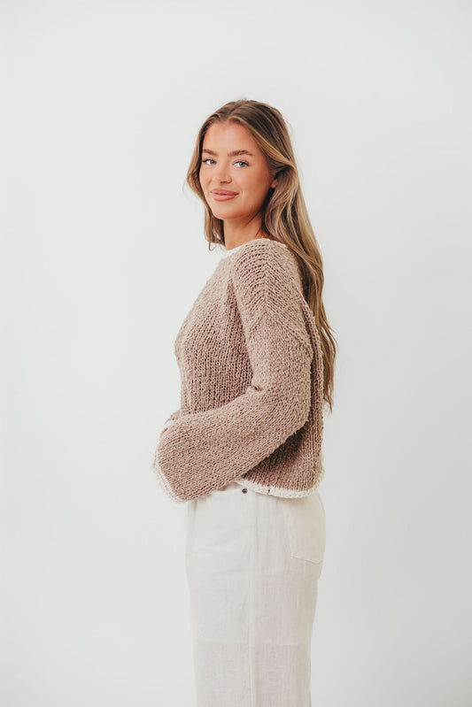 Dreamscape Sweater in Mocha Ivory