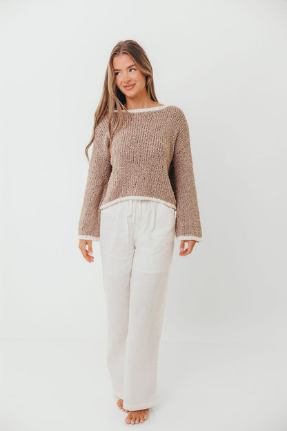 Dreamscape Sweater in Mocha Ivory