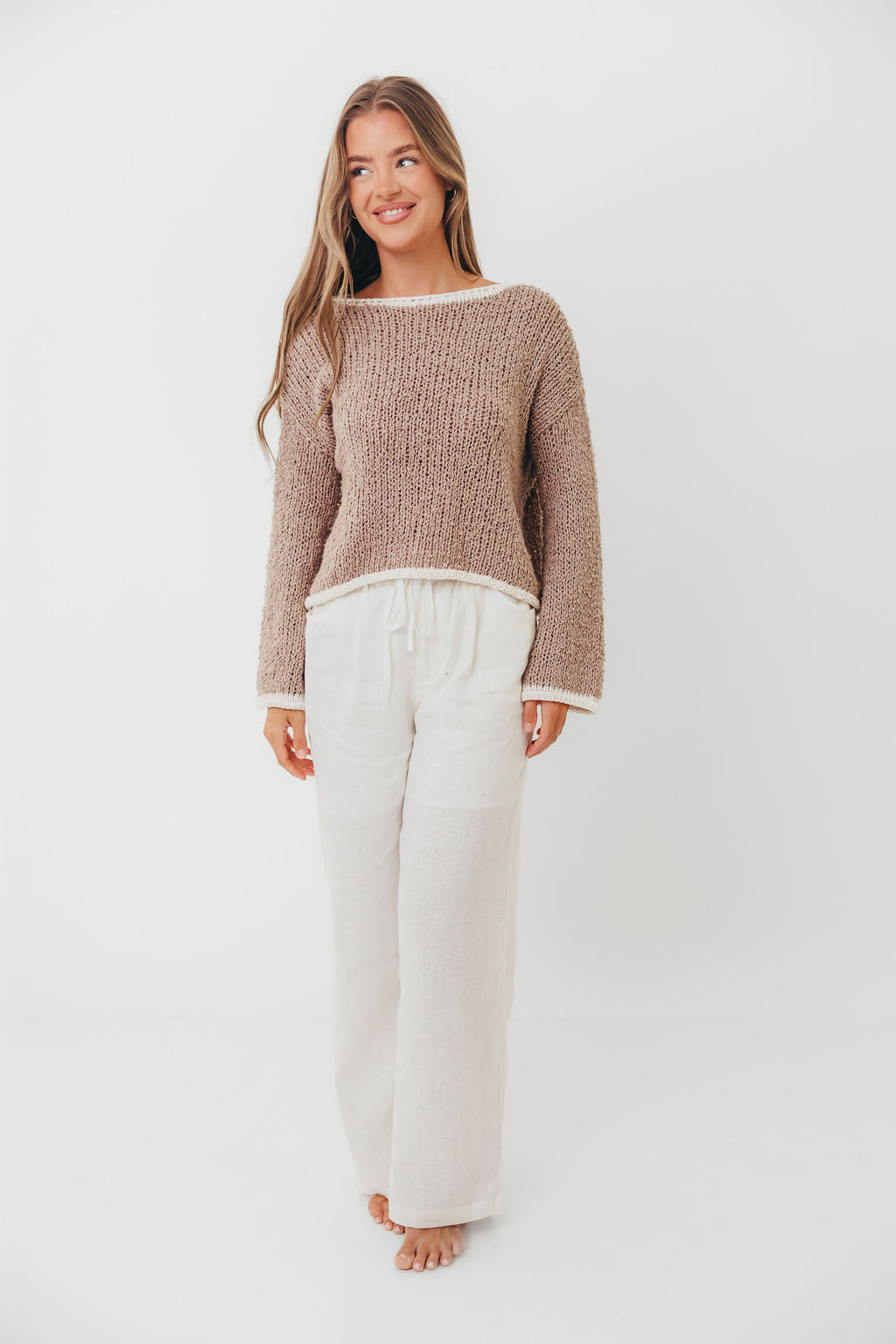 Dreamscape Sweater in Mocha Ivory