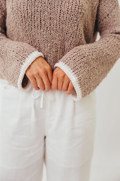 Dreamscape Sweater in Mocha Ivory