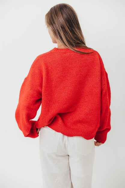 Gallant Horse Graphic Sweater in Red