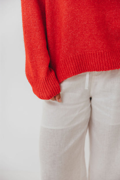 Gallant Horse Graphic Sweater in Red