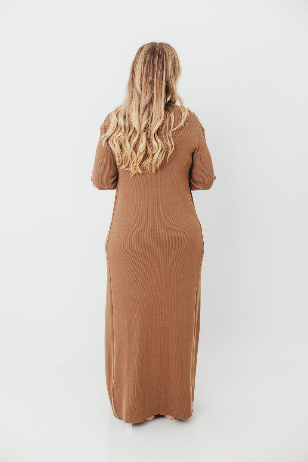 Lina Two Piece Dress Set in Taupe - Bump Friendly & Inclusive Sizing